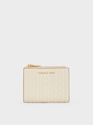 Charles & Keith Apolline Textured Top-Zip Wallet - Cocotree