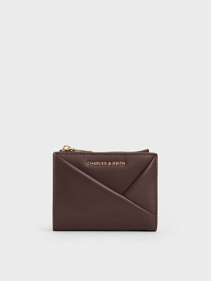 Charles & Keith Midori Geometric Top-Zip Wallet