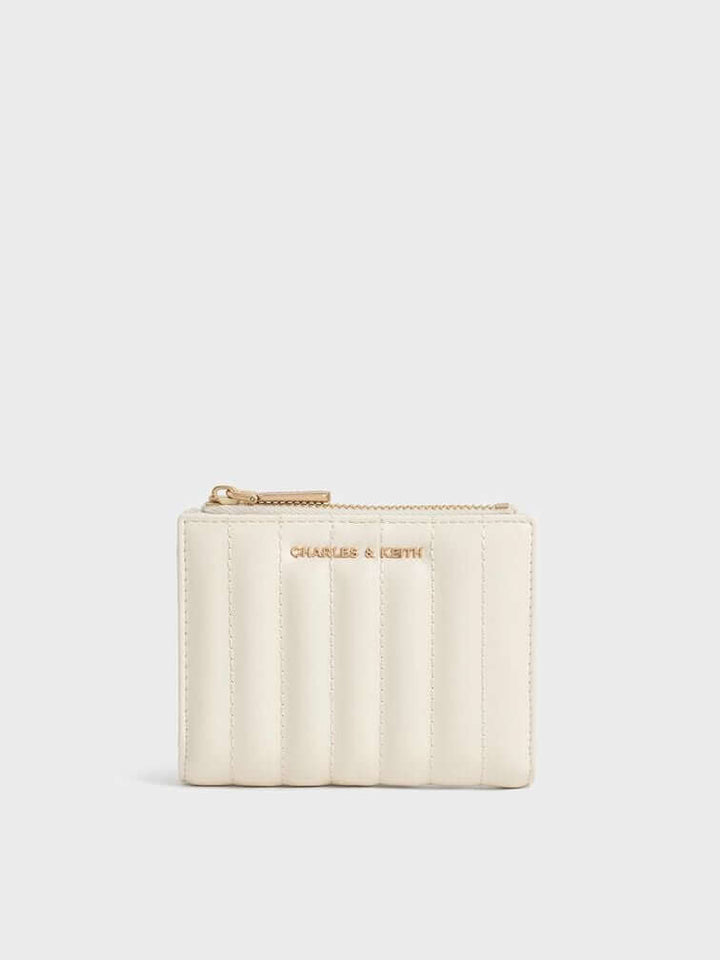 Charles & Keith Donna Crinkle-Effect Panelled Top-Zip Wallet