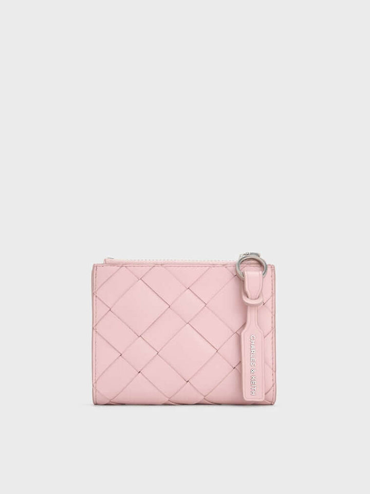 Charles & Keith Ivette Woven Top-Zip Small Wallet