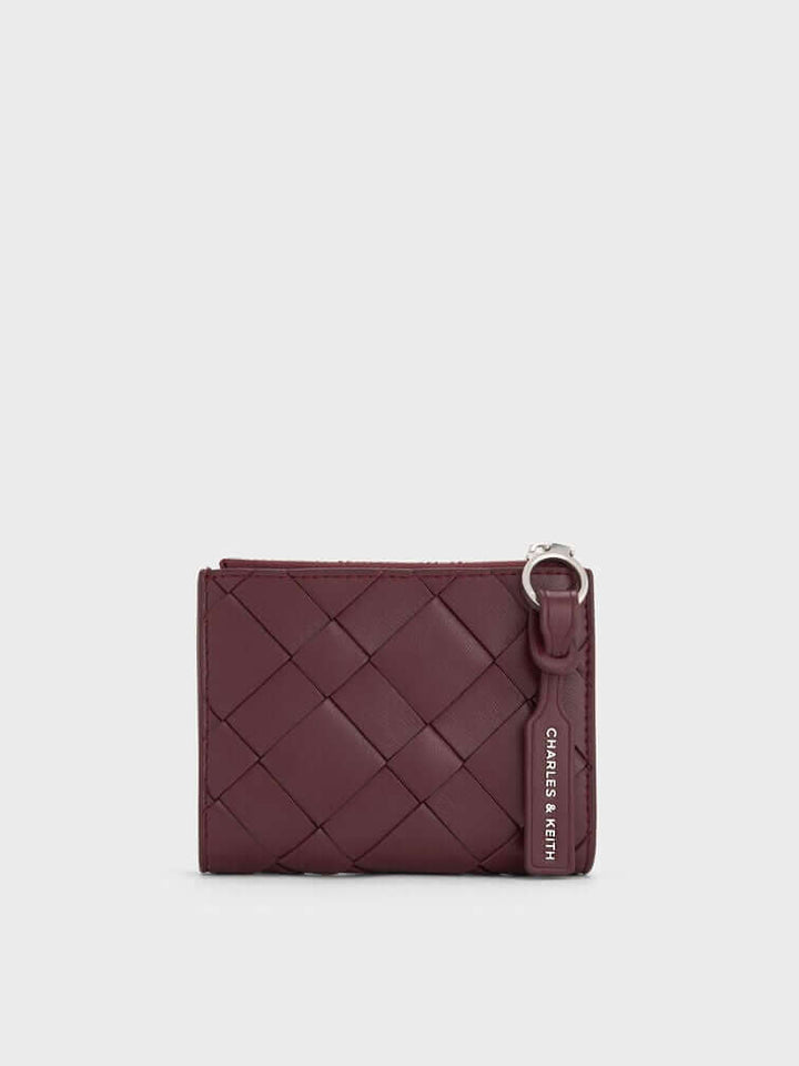 Charles & Keith Ivette Woven Top-Zip Small Wallet