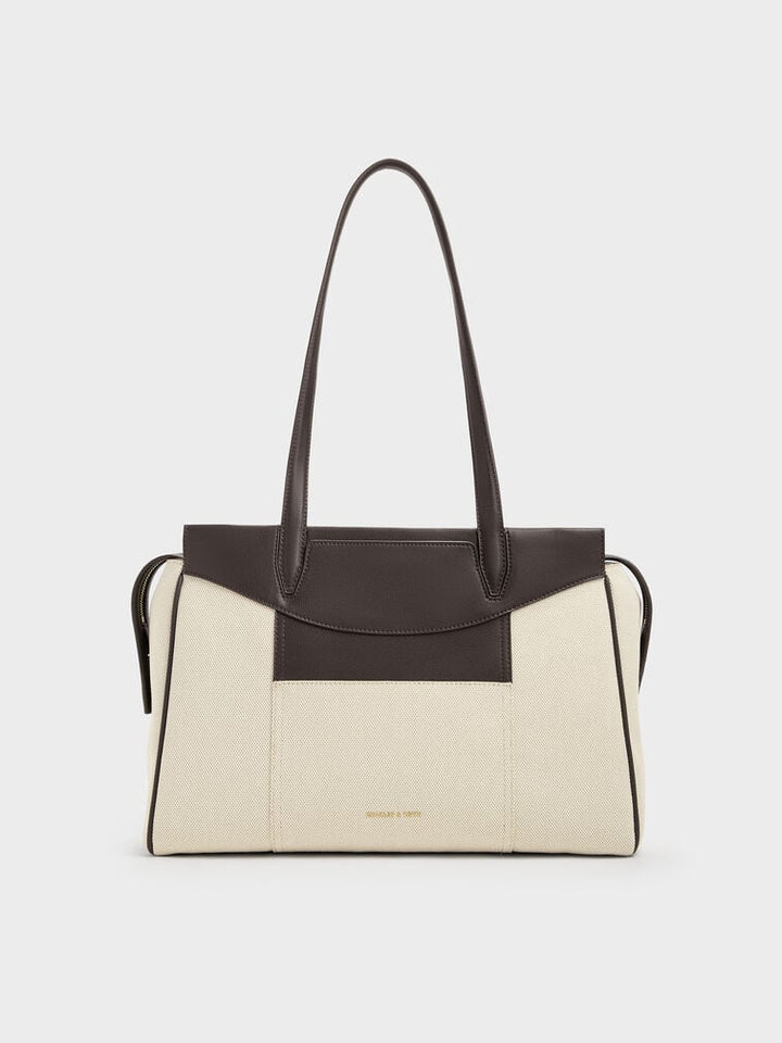 Charles & Keith Raon Canvas Tote Bag