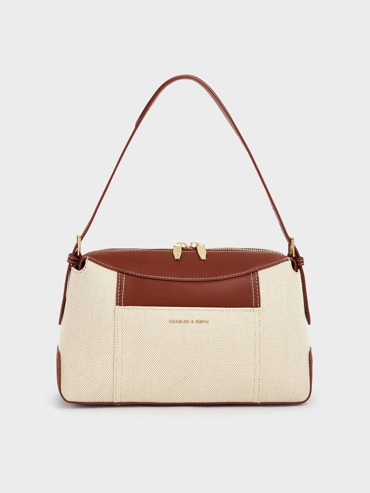 Charles & Keith Roan Canvas Top Handle Bag