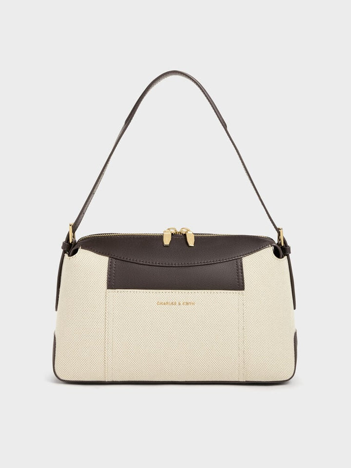 Charles & Keith Roan Canvas Top Handle Bag